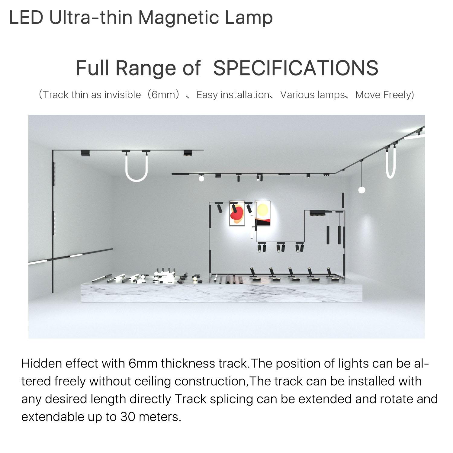 Ultra-thin Magnetic Track System