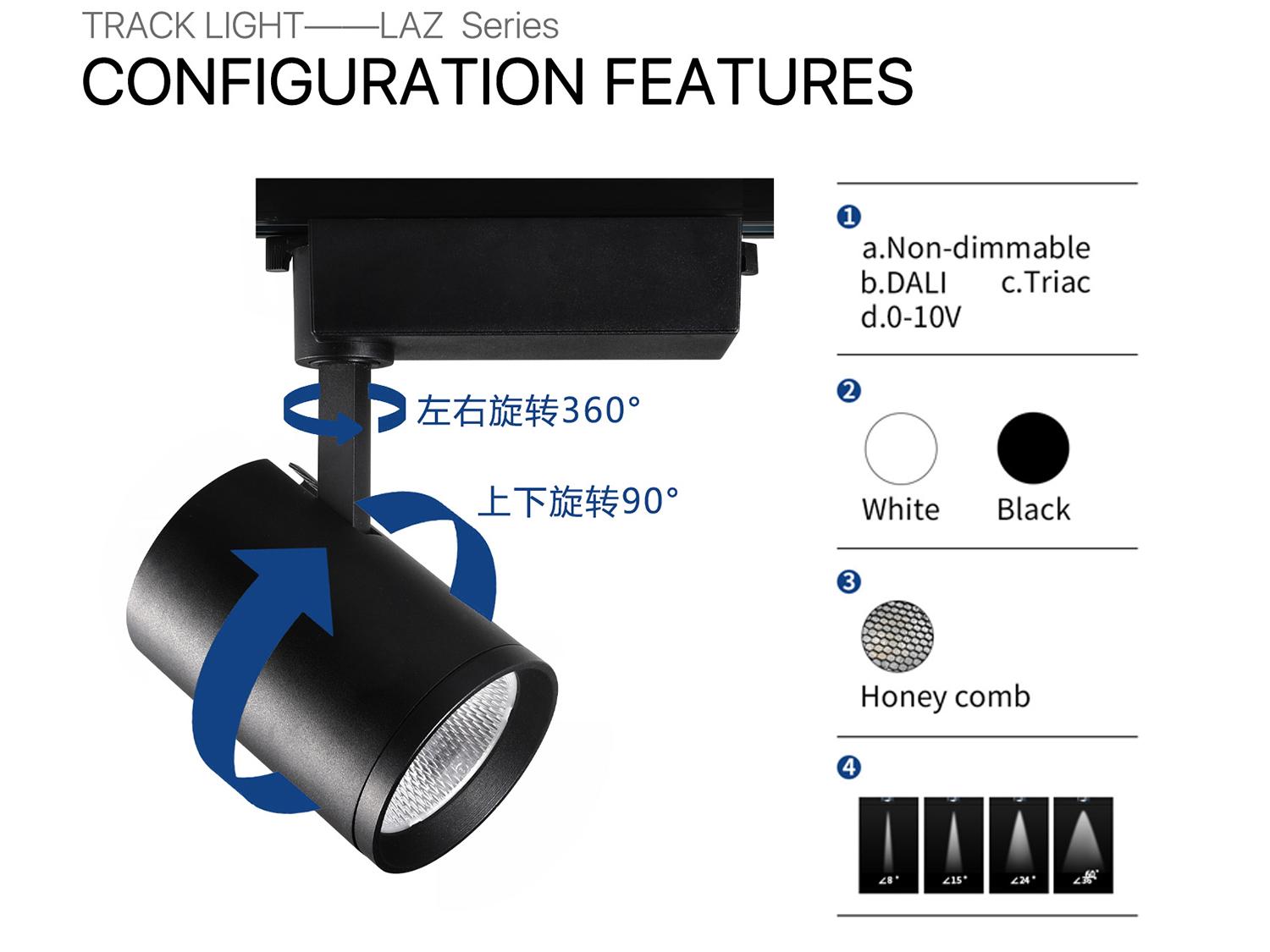 Anti-Glare COB <a href='https://inluxsense.com/en/search/LED%20Track%20Light.html'>LED Track Light</a>——LAZ Series