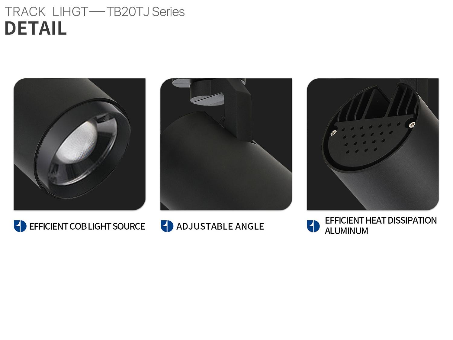 Anti-Glare COB <a href='https://inluxsense.com/en/search/LED%20Track%20Light.html'>LED Track Light</a>——TB Focusing Series