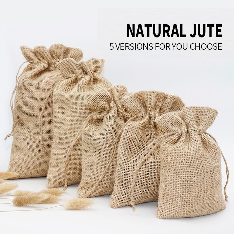 jute drawstring bag详情