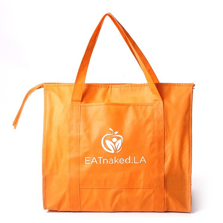 Orange Non-woven Cooler Bag