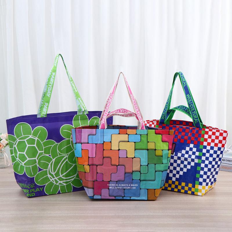 logo printed shopping bags