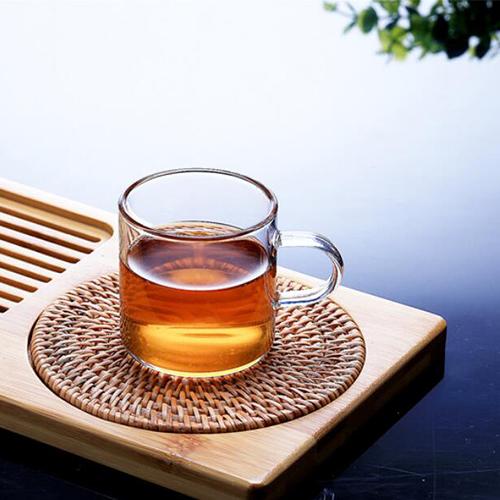 Customizable 100ml/120ml Heat-resistant Small Glass Tea Cup With Handle Office Kungfu Tea Set