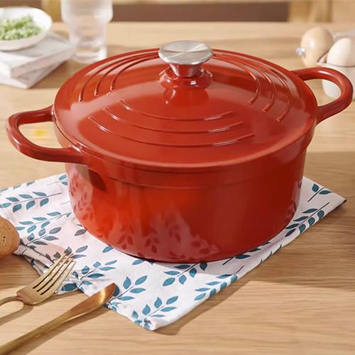 Custom Kitchen Ware 24cm Colorful Enamel Casseroles Pot non Stick Cookware Cast Iron Dutch Oven