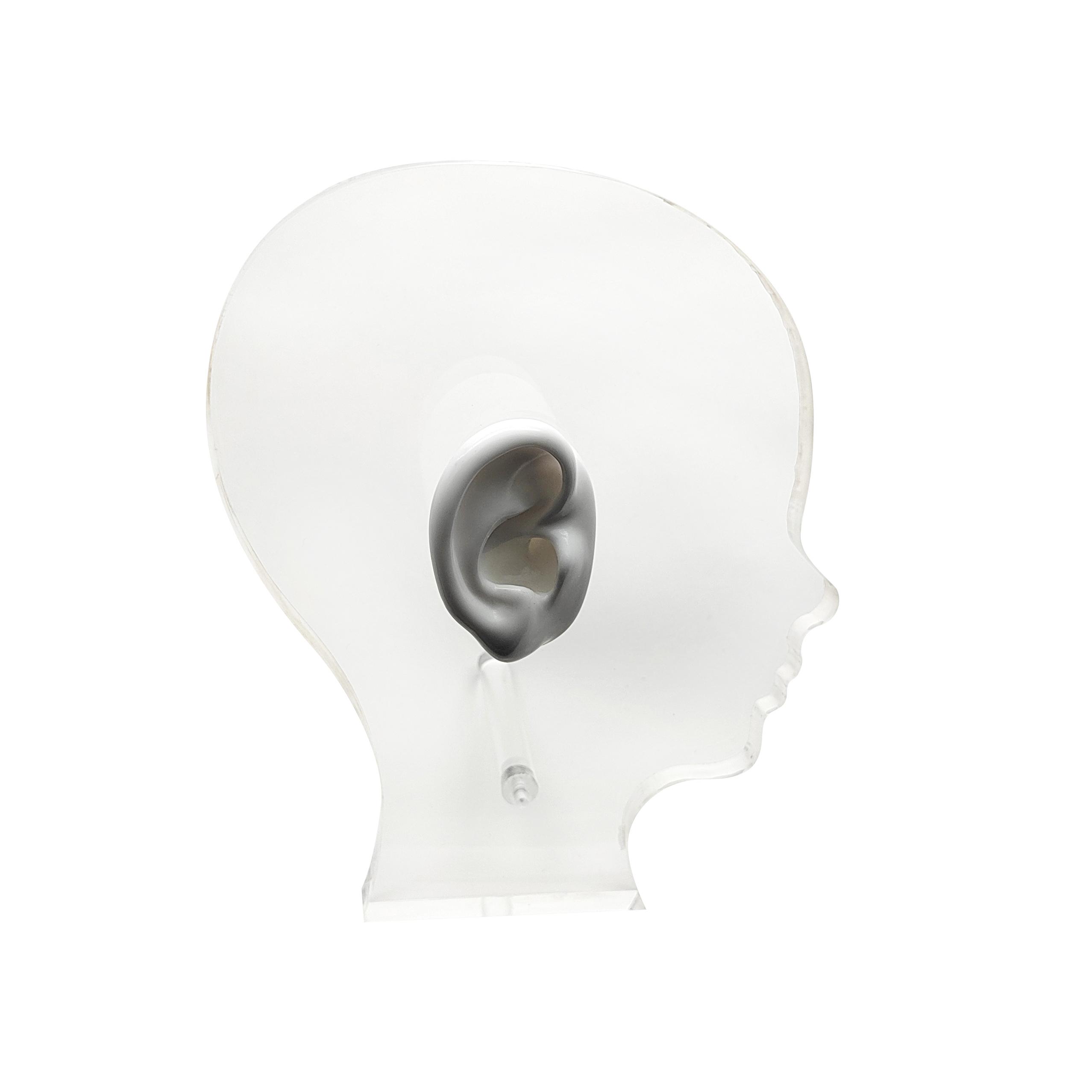 Single ear display rack Transparent White ear moulds for hearing aid