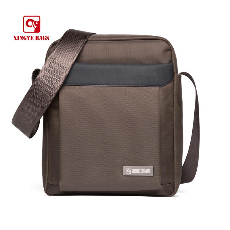 Men's square business sling bag with logo webbing XY-14223