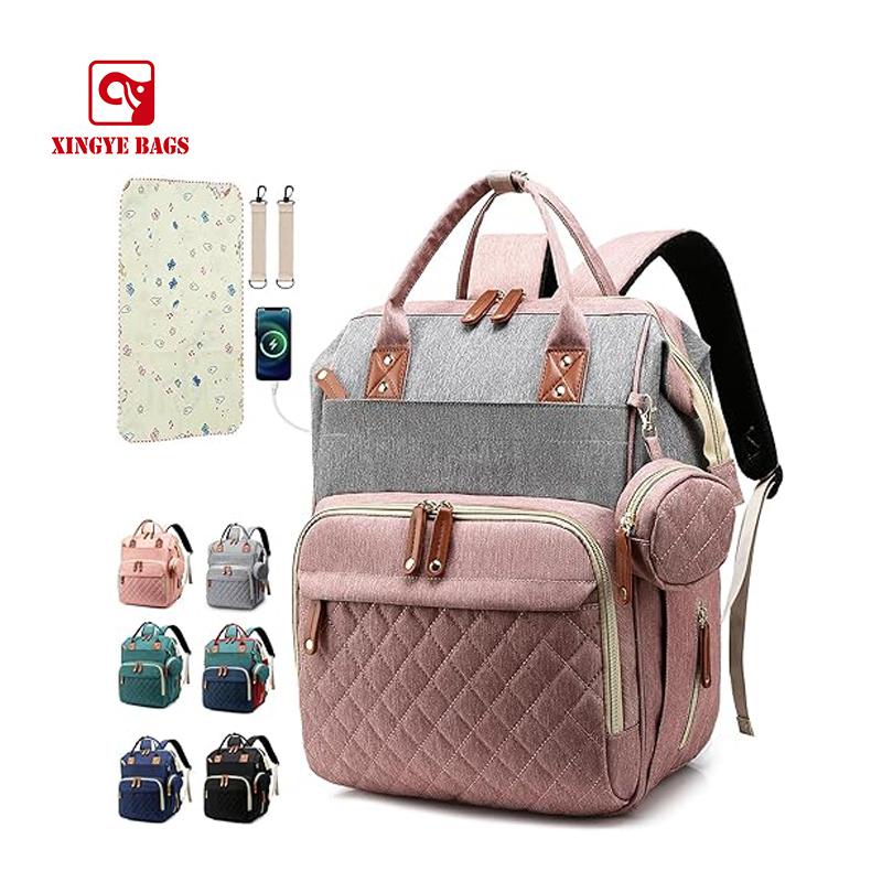 16"Mother diaper bag with a changing pad small attachable case bag attach on the cart DP-0025