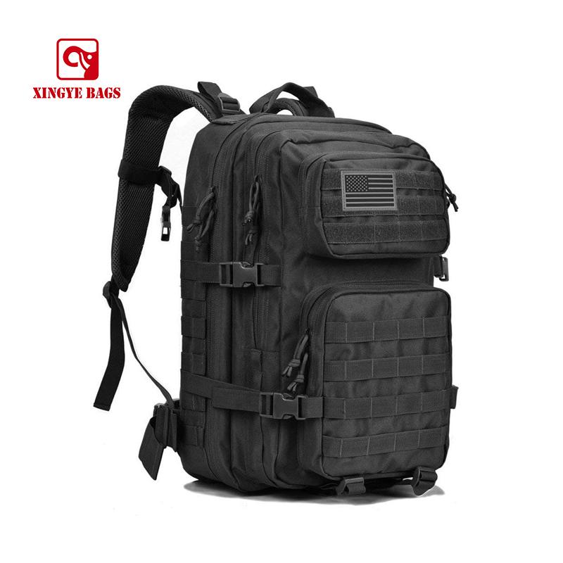 20 inches polyester detachable military backpack with accessories D-Rings Hydration tube clip flag patch bottle bag MB-0004