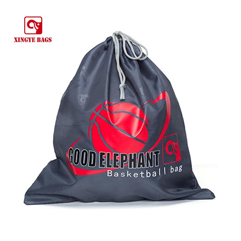 Grey drawstring football bag  41*38cm with PP rope can customized  XY-15001