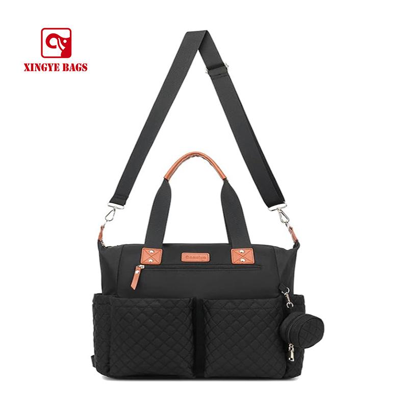 Mother diaper tote bag with a changing pad small attachable case bag attach on the cart DP-0021