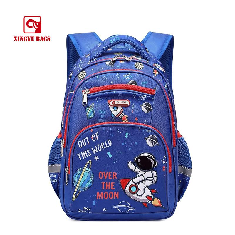 16 inches polyester school book bag cartoon S-shaped strap design breathable backpack SB-0003