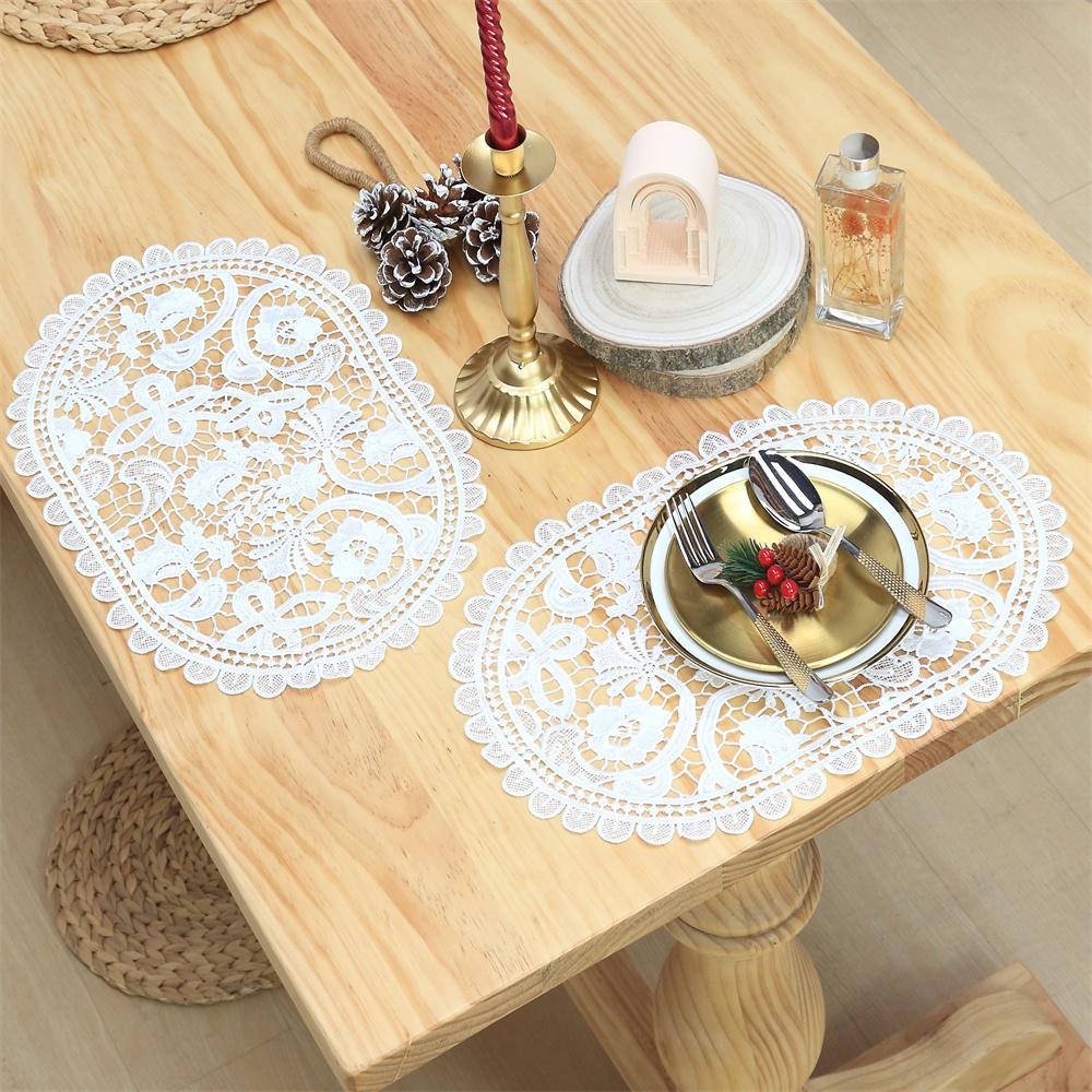 lace placemat oval shape