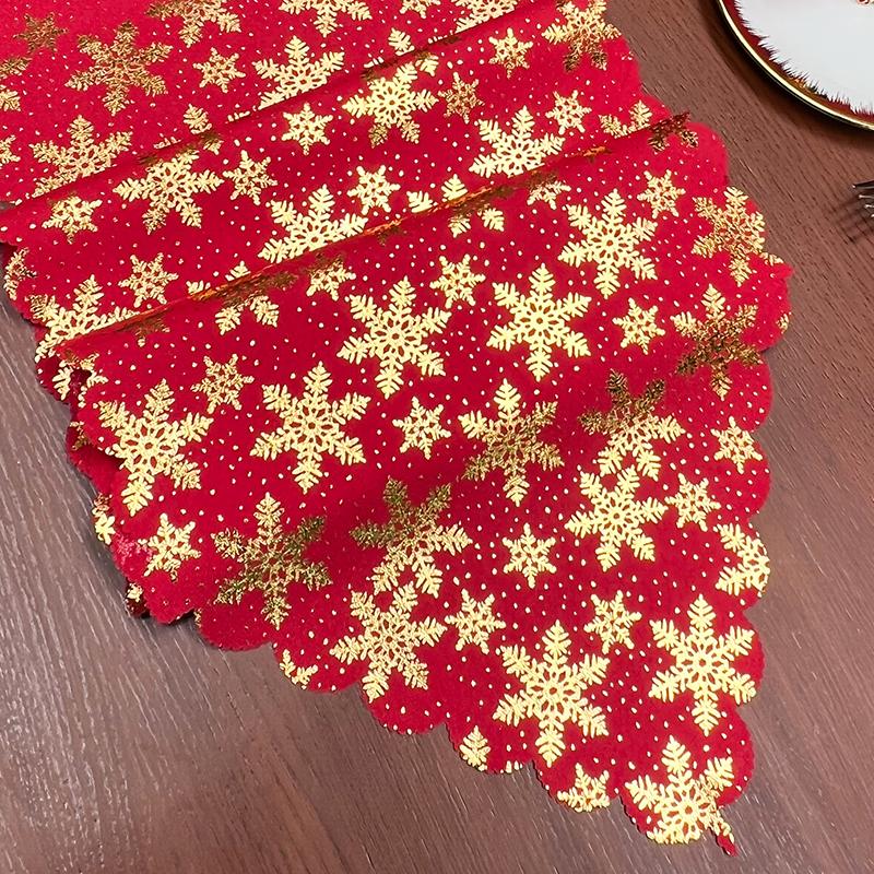 winter snowflakes table runner