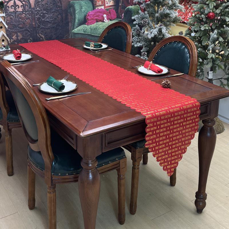 Merry Christmas letter table runner