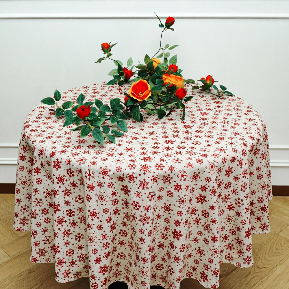 round snowflake tablecloth