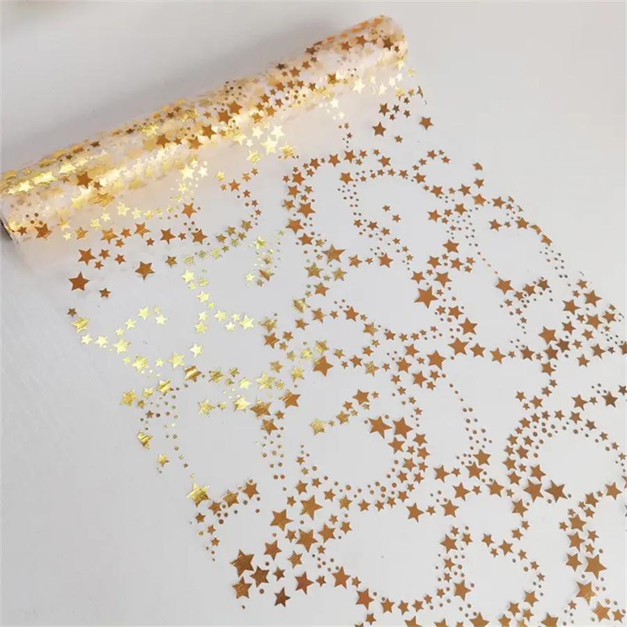 Elevate Your Festive Tablescape with Our Organza Star Table Runner