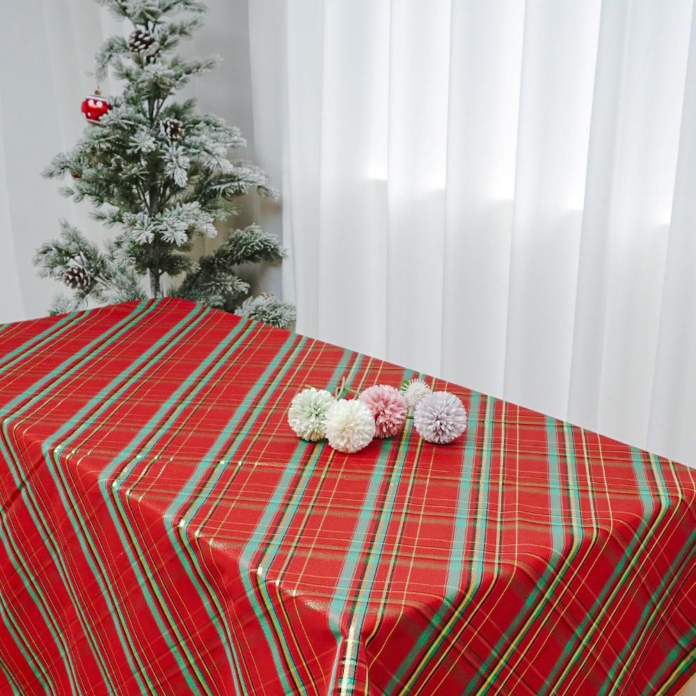 red green tablecloth for charistmas solid check fabric