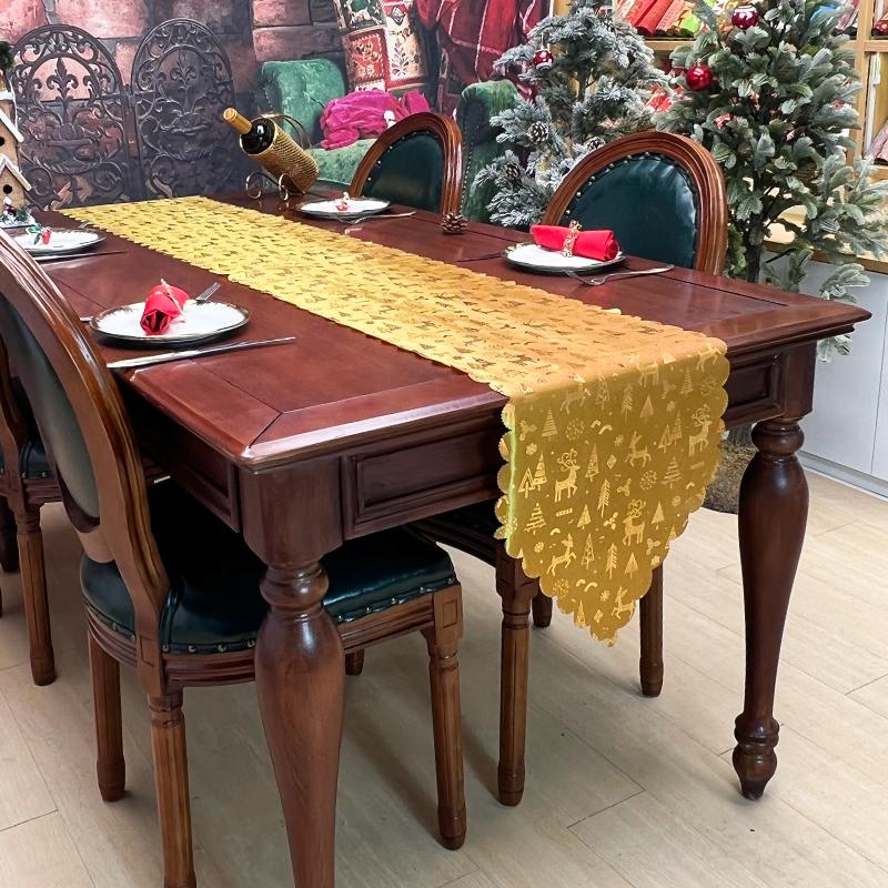 deer in the forest sleek table runner