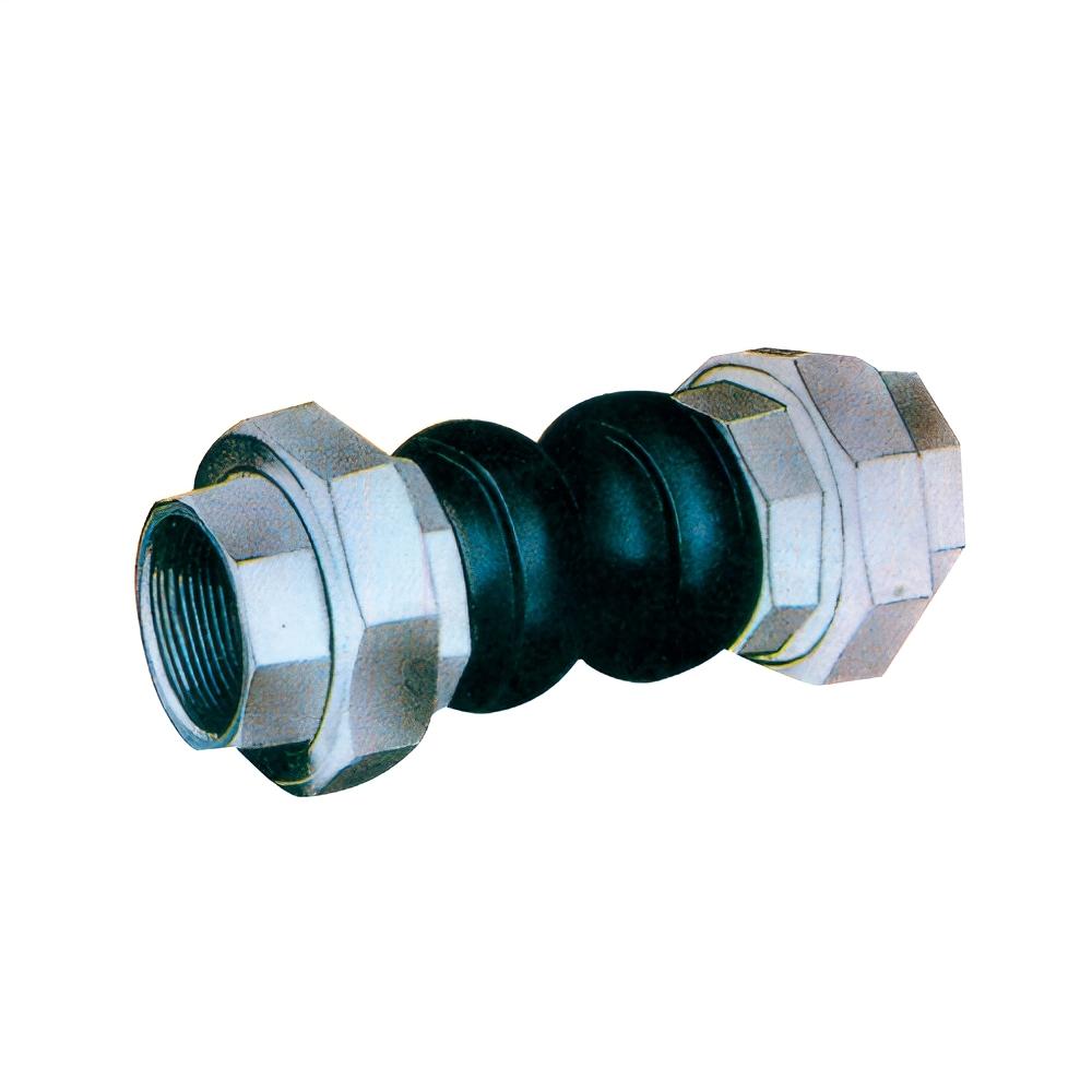 Double Ball Rubber Expansion Joints Threaded Ends