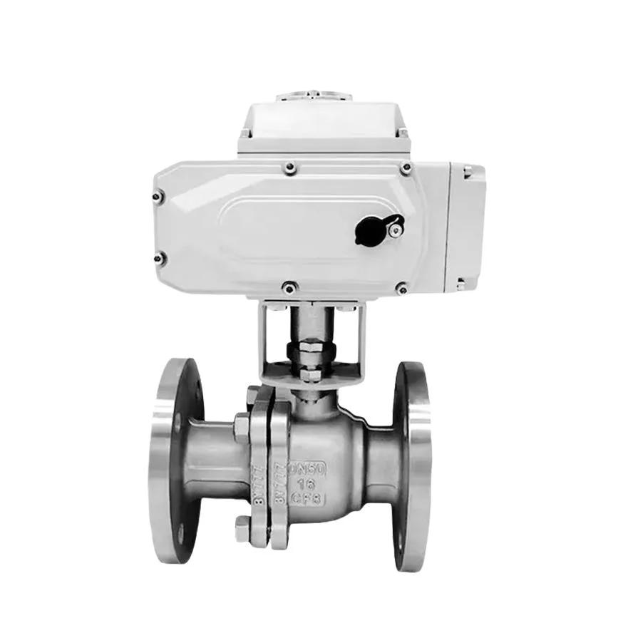 Electric Flange Ball Valve Stainless Steel for Water OEM Supported