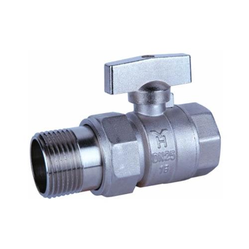 Standard Port Nickel Plated Brass OutsideInside Thread Union Ball Valve