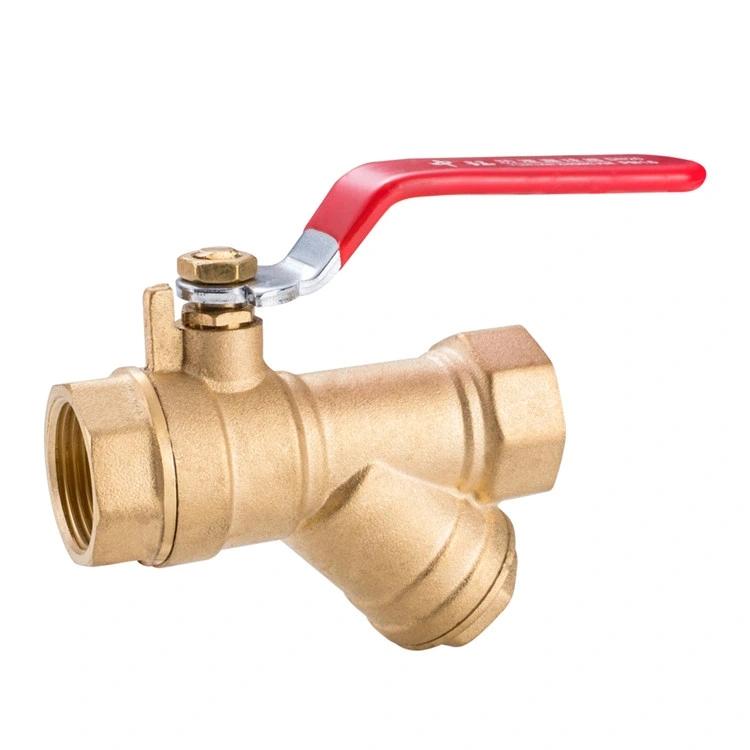 High Quality Female Thread Forged Brass Filter Ball Valve Y Strainer