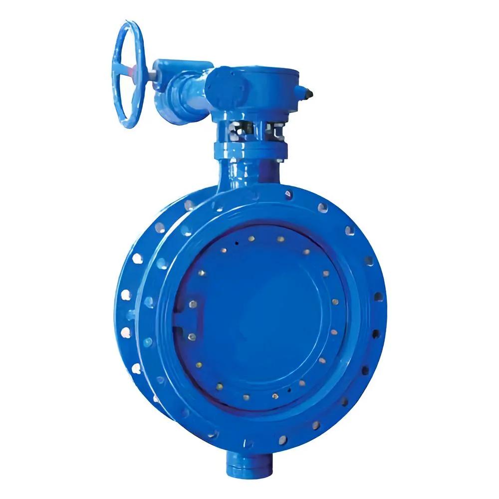 Double Eccentric Large Diameter Flanged Butterfly Valve with Electric and Manual Operation