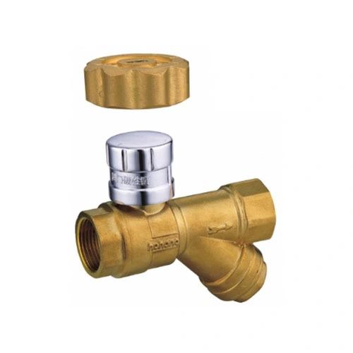 Y Type Strainer Valve Female Thread Brass Magnetic Lockable Strainer Ball Valve