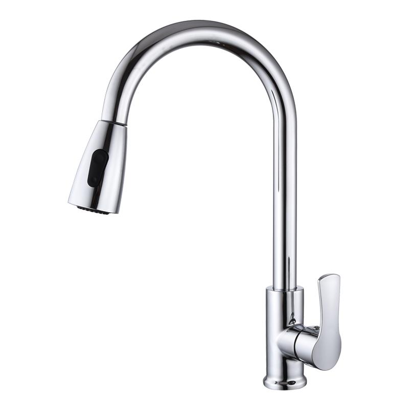 11Dual-mode flat three-way pull-out faucet