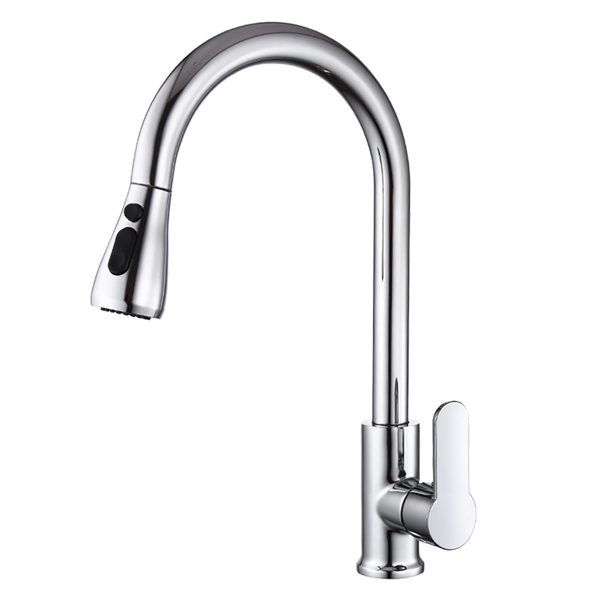 Kitchen Tap Faucet Pull Down Single Handle Kitchen Taps Mixer Gold Modern Contemporary