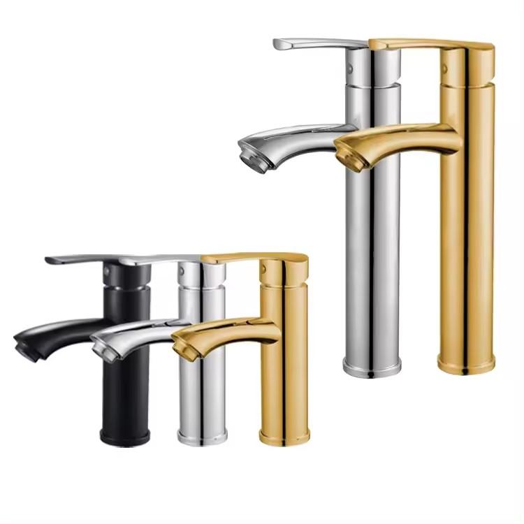 Hot Sale White Gold Bathroom Waterfall Basin Faucet Hot And Cold Sink Faucet With Pop Up Basin Drain