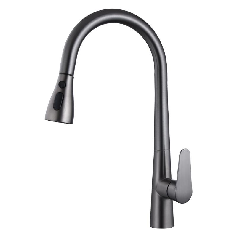 Three-mode whooper swan pull-out faucet