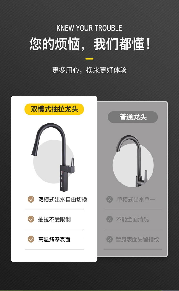 002Dual-mode square pull-out faucet (5)