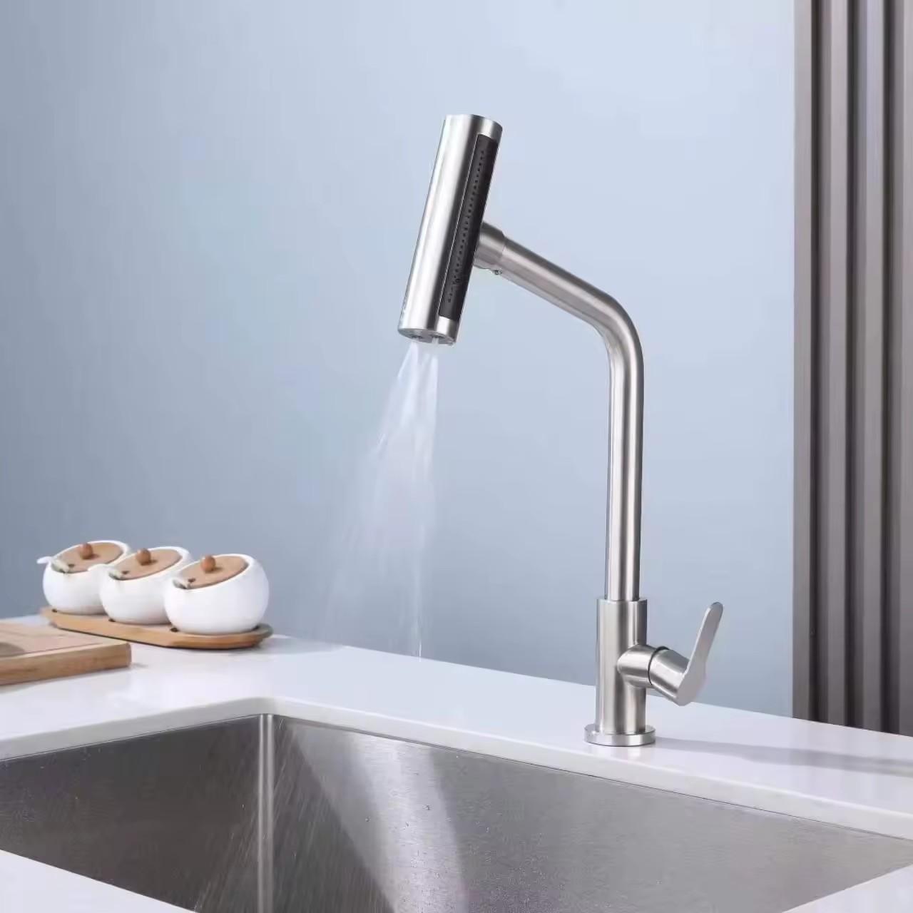 Waterfall Kitchen Faucet 3 in 1 360 Waterfall Extender for Kitchen Sink Swivel Faucets for Washing Vegetable Fruit