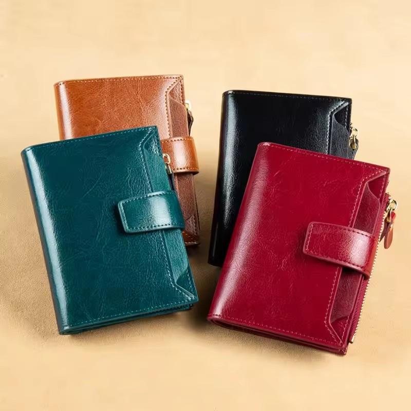 New style genuine leather wallet multi-function RFID anti-theft wallets for women fashionable vintage coin purse ladies wallet