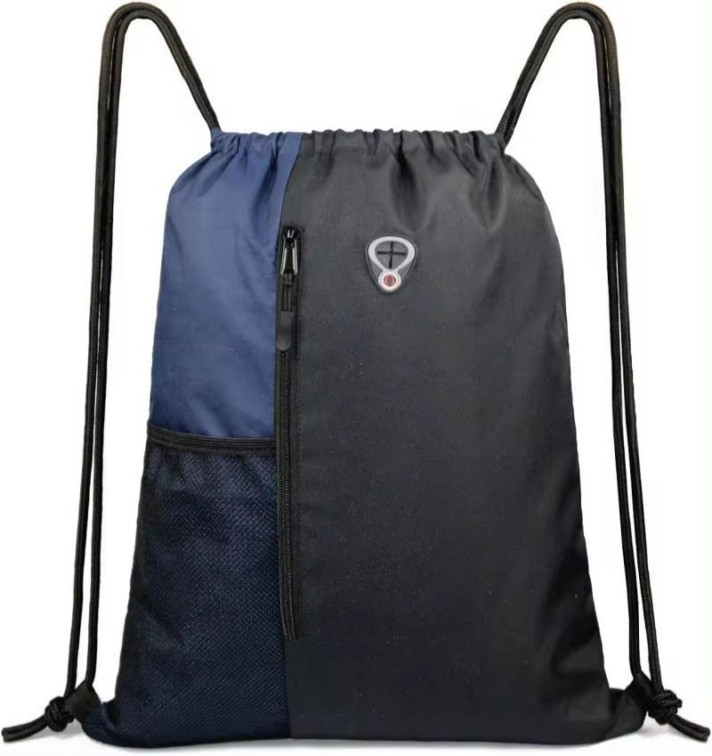 Drawstring Printed Polyester Gym Bags