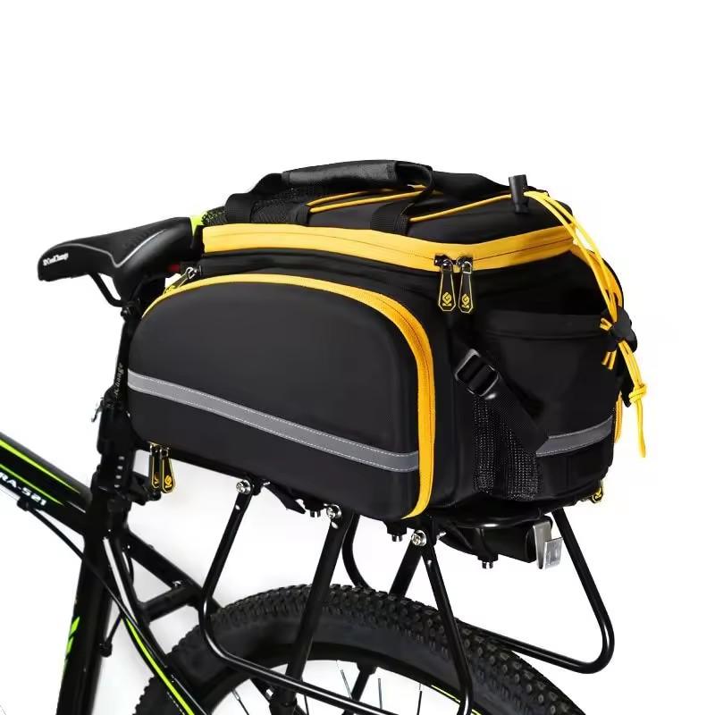 Heavy Duty Bike Seat Pannier Cargo Trunk Bag Organizer Bicycle Rack Rear Carrier Bicycle Pannier Bag