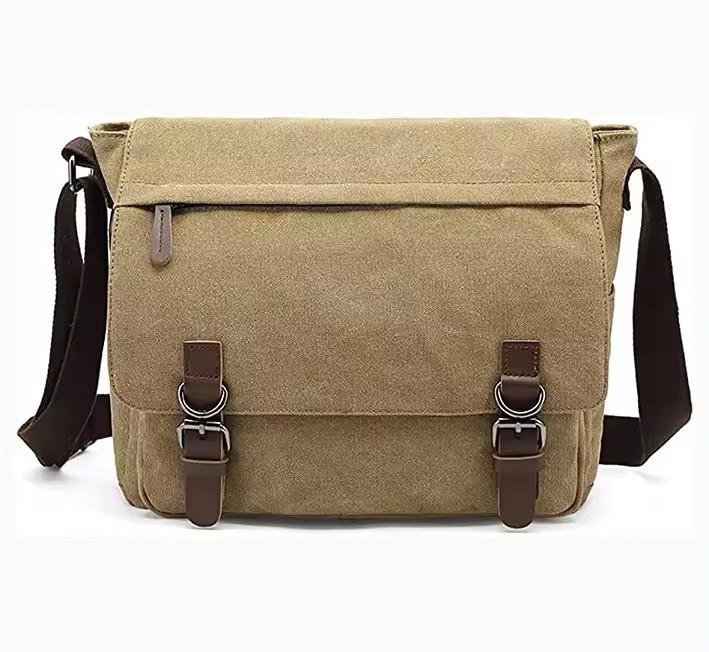 Canvas Leather Messenger Bag