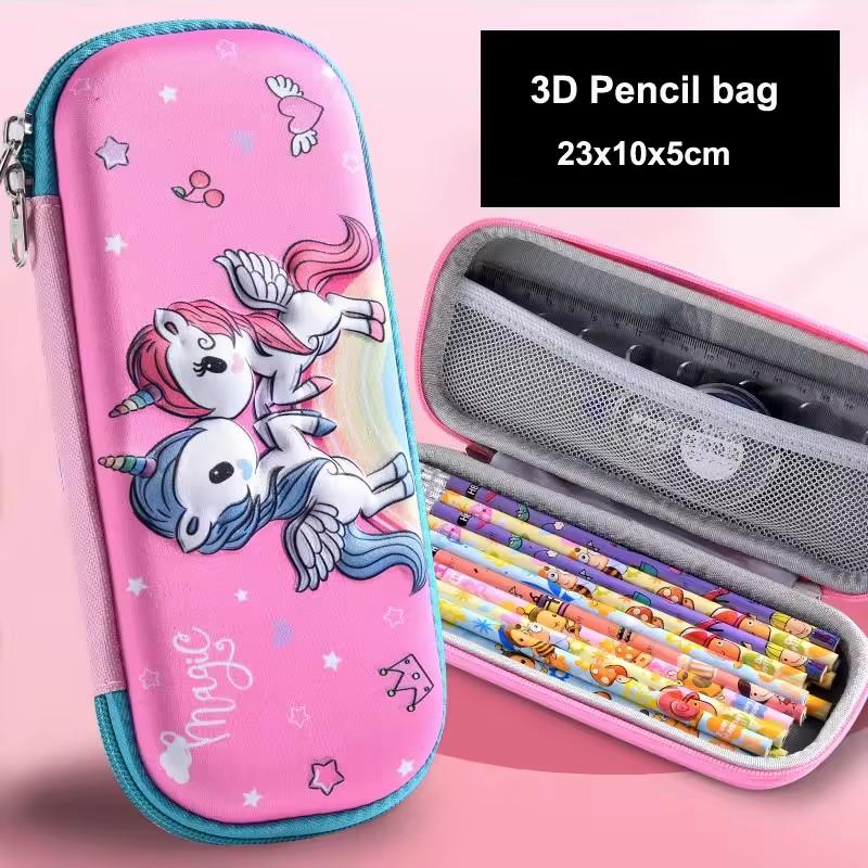 3D EVA Zipper School Pencil Case Bag