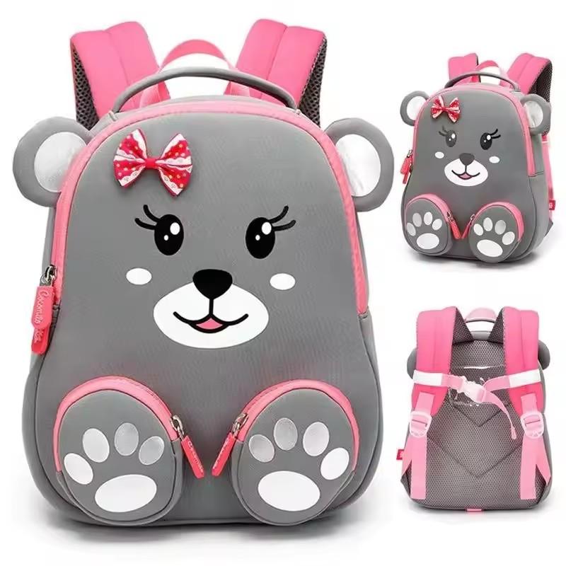 Fashion 3d Lovely Water Proof Picture Animals Design Children Custom Backpacks Kids School Bag For Girls Boys