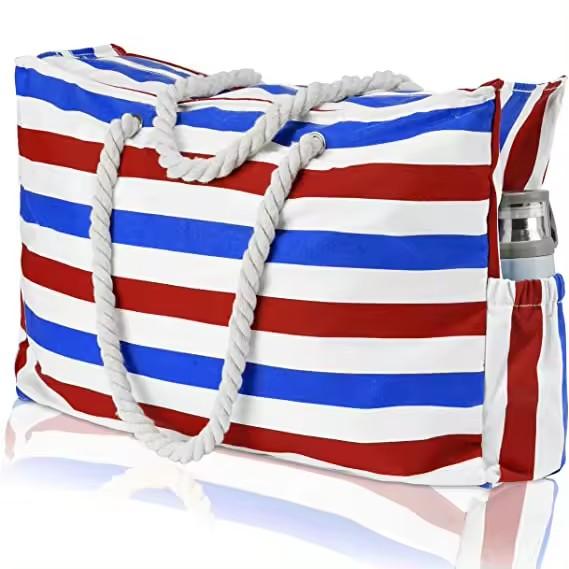 Totes Extra Large Waterproof with Cotton Rope Handles