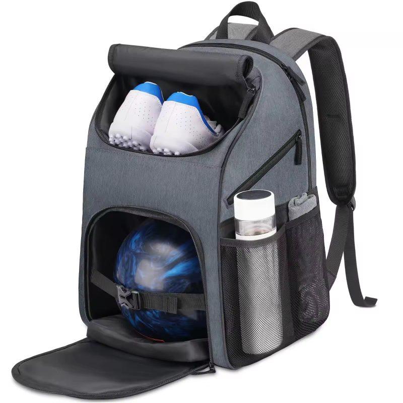 2 ball large capacity sports backpack with shoes pocket