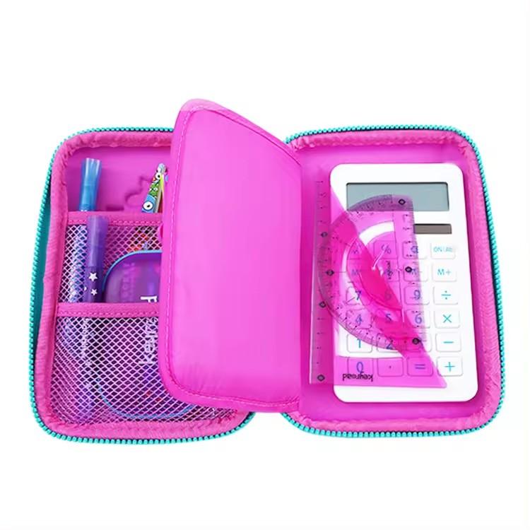 hard shell pink EVA pencil case stationary bag