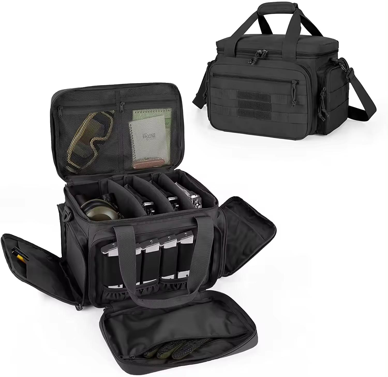 Tactical Range Bag for Range Bag with and Extra Pockets for Ammo and Essentials