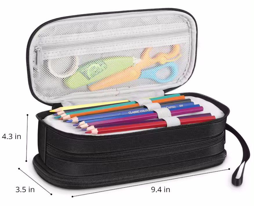 Office School Large Capacity Three-layer Pencil Pouch