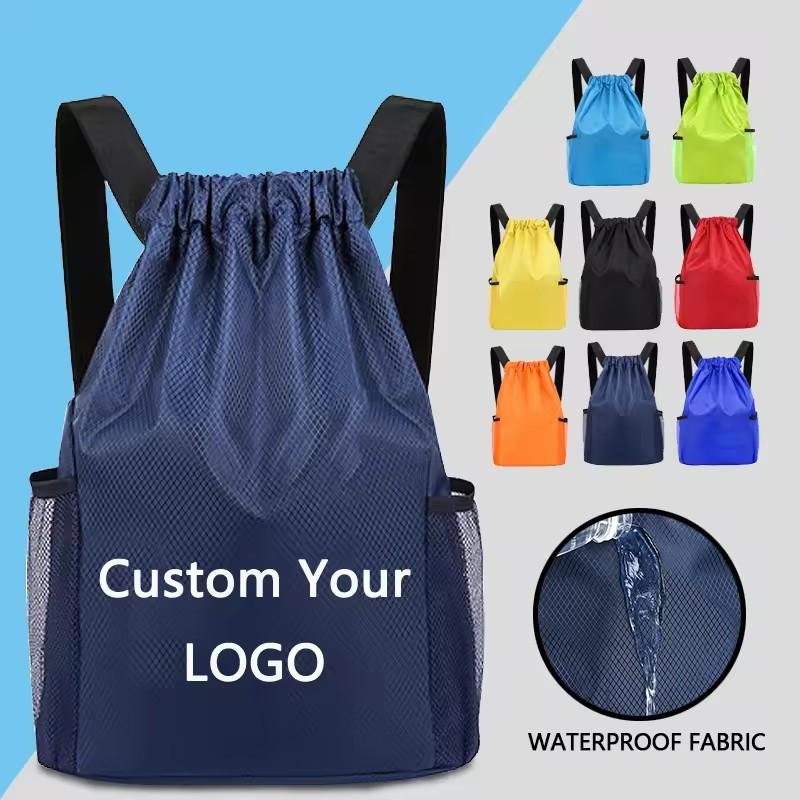 Foldable Light Casual Sports Bagpack Student Leisure Fitness Draw String Bag