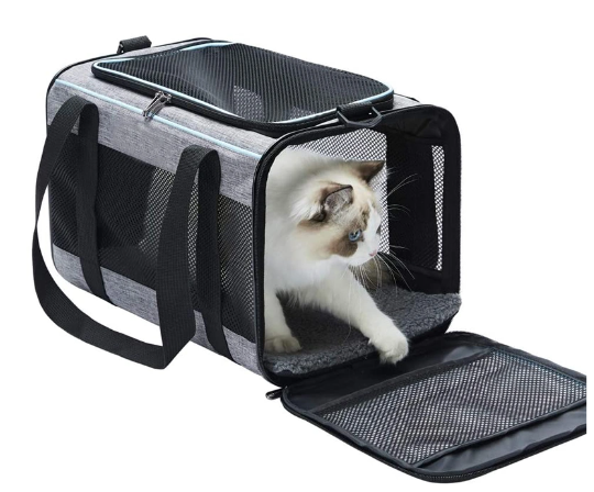 Customized Airline Approved Travel Pet Bag for Medium Puppy and Cats Handle Bag Soft Sided Collapsible Pet Carrier Bag