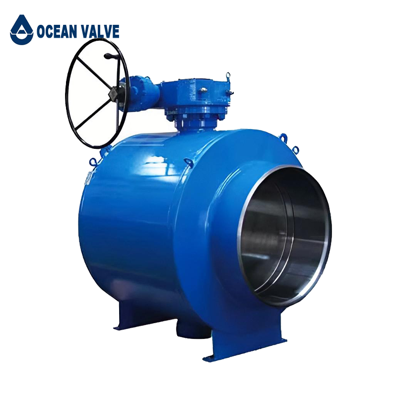 Carbon Steel Worm Wheel Full Welded Ball Valve for Water Vapour Oil