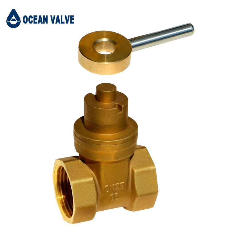 Brass Gate Valve for Water with Key Lock