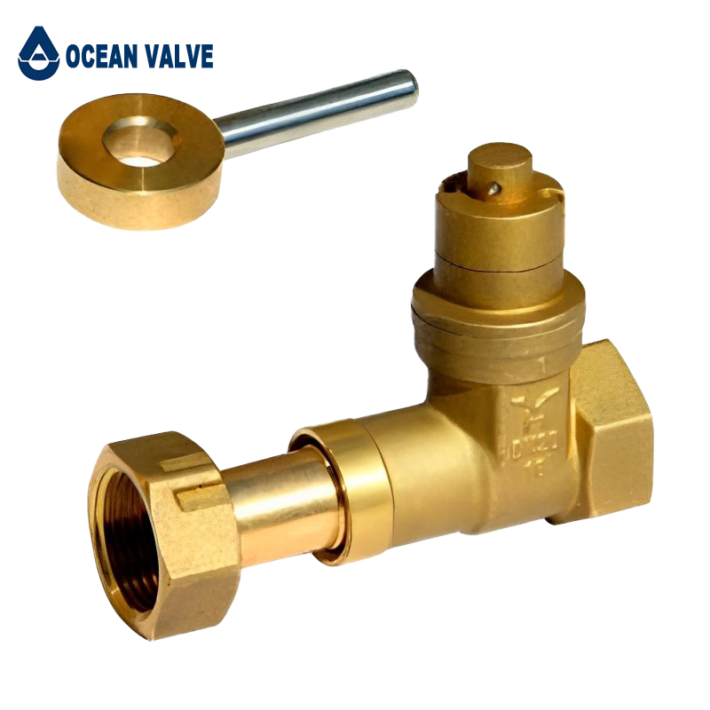 High Quality DN20 Pn16 Magnetic Locking Brass Gate Valve Brass Stem